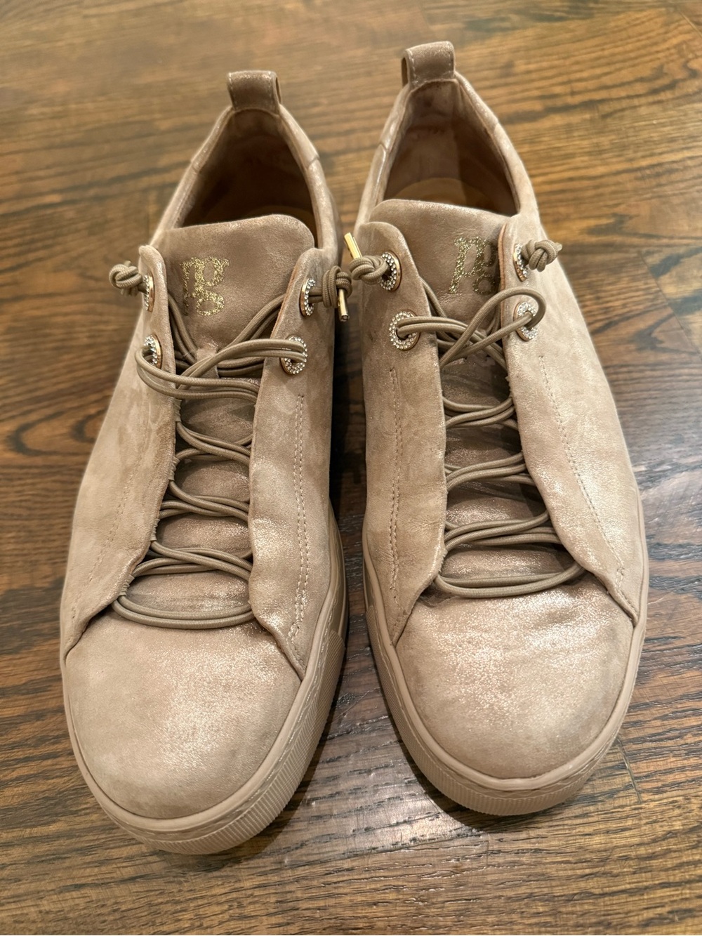 Paul Green Women's Platform Sneakers in Taupe Beige - Picture 2 of 7